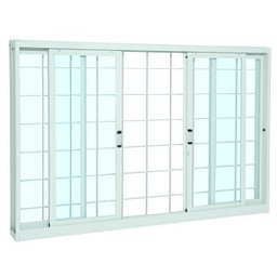 Janela de Correr Aço 4 Folhas com Grade Quadriculada sem Bandeira Projetante Prátika Apd Sasazaki 12 - 1