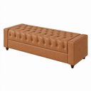 Ver imagem 5 de Puff Baú Calçadeira 140cm Heste Courino Caramelo - Sallar Home