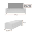 Ver imagem 4 de Puff Baú Calçadeira 140cm Heste Courino Caramelo - Sallar Home