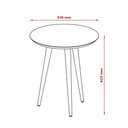 Ver imagem 2 de Mesa Apoio Canto para Sala Redonda Luna Patrimar Off White