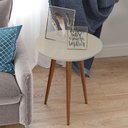 Ver imagem 4 de Mesa Apoio Canto para Sala Redonda Luna Patrimar Off White
