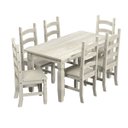 Ver imagem 2 de Mesa de Jantar em Madeira Pátina Branca 152x92 Cm Elliottiis