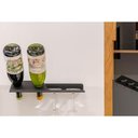Ver imagem 3 de Adega de Parede Cinza Suporte para 2 Garrafas de Vinho Porta 2 Taças Masutti