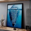 Ver imagem 1 de Quadro Decorativo Motivacional Iceberg do Sucesso em Moldura Caixa TACOLADO PAPEL DE PAREDE Moldura