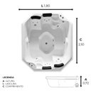 Ver imagem 2 de Spa Quadrado Vienna Completa com Hidro em Acrílico - 127v
