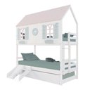 Ver imagem 2 de Treliche Casinha Bela com Coração Kit Escada/escorregador - Madeira Maciça Branco/rosa/verde |