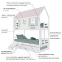 Ver imagem 5 de Treliche Casinha Bela com Coração Kit Escada/escorregador - Madeira Maciça Branco/rosa/verde |