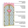 Quarto Infantil com Cama Princesas Disney Star e Guarda Roupa Castelo Pura Magia - 5