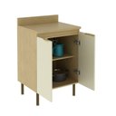 Ver imagem 2 de Balcão com Tampo 2 Portas e 1 Prateleira 60cm Nanda TM4209 Nature/Arenas