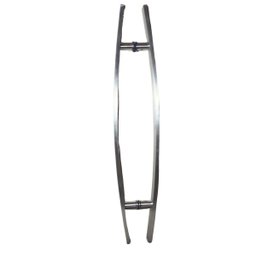 Puxador Moderno Porta Madeira/vidro 60cm Curvo:fosco - 8