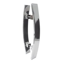 Puxador Moderno Porta Madeira/vidro 60cm Curvo:fosco - 9