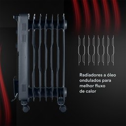 Aquecedor Elétrico a Óleo EOS Comfort Heat EAQ02O 1500W Preto 220V - 3