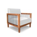 Ver imagem 3 de Conjunto Poltrona e Namoradeira Sala de Estar Pés Madeira Maciça Corda Náutica Preta 160cm Manila Pu