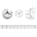 Ver imagem 2 de Placa P- Torno Univ. 3 Castanhas 200mm - F. Frontal -mascote