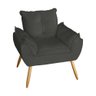 Kit 2 Poltronas Decorativas Opala Suede Cinza MV Estofados - 3