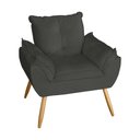 Ver imagem 3 de Kit 2 Poltronas Decorativas Opala Suede Cinza MV Estofados
