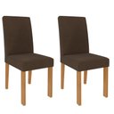 Ver imagem 2 de Mesa de Jantar Tampo de Vidro Off White Dani 1,09 e 4 Cadeiras Maia Madeira/nature/mascavo