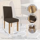 Ver imagem 4 de Mesa de Jantar Tampo de Vidro Off White Dani 1,09 e 4 Cadeiras Maia Madeira/nature/mascavo
