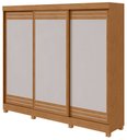 Ver imagem 1 de Guarda-roupas Casal Nice 3 Portas 4 Gavetas Flex com Pés S/ Kit - Lopas Amendoa Clean/off White