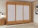 Ver imagem 7 de Guarda-roupas Casal Nice 3 Portas 4 Gavetas Flex com Pés S/ Kit - Lopas Amendoa Clean/off White