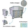 Berço Chiqueirinho Cercado Desmontável Portátil Bebê Safari - 4
