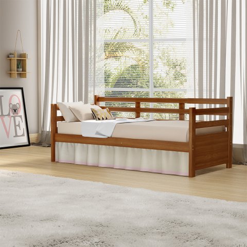 Cama Solteiro com Colchão Babá Madeira Enjoy Mona Mais Nicho