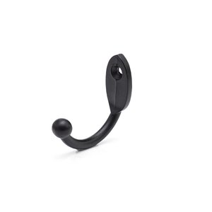 Cabide P/roupa Cabides Gancho Parede Metal Kit 6 Pcs : Preto fosco
