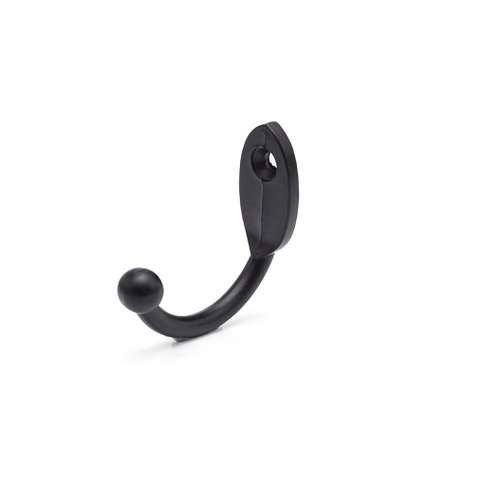 Cabide P/roupa Cabides Gancho Parede Metal Kit 6 Pcs : Preto Fosco