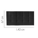 Ver imagem 2 de Painel Estofado Luxo Espanha 140cm Casal para Cama Box Corino Preto - Gat Magazine