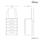 Ver imagem 4 de Cômoda New Veneza 5 Gavetas Cinamomo/off White - Abz