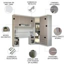 Ver imagem 2 de Guarda Roupa Solteiro Modulado Cp05 Taiga Branco/cinnamon L01 - Mpozenato