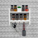 Ver imagem 3 de Porta Temperos para Cozinha com Suporte Pano Prato Branco