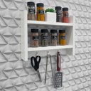Ver imagem 4 de Porta Temperos para Cozinha com Suporte Pano Prato Branco