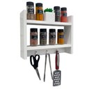 Ver imagem 2 de Porta Temperos para Cozinha com Suporte Pano Prato Branco