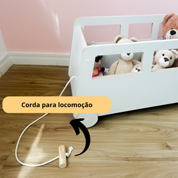 Baú Ônibus Infantil com Rodinhas – Organizador de Brinquedos Criativo - 5