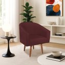 Ver imagem 2 de Poltrona Decorativa Jade Design Moderno Sala de Estar Quarto Escritório Confortável Luxo Pés Palito