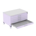 Ver imagem 4 de Mapoteca Mont 5 Gavetas 71,3cm x 120,4cm Aço Roxo/Lilás/Cinza
