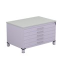 Ver imagem 2 de Mapoteca Mont 5 Gavetas 71,3cm x 120,4cm Aço Roxo/Lilás/Cinza