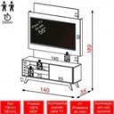 Ver imagem 4 de Conjunto Rack com Painel Tb141l Iluminação Led - Off White/nobre