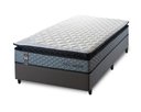 Ver imagem 2 de Conjunto Cama Box Espuma Chicago Cinza Solteiro 96x203x57