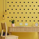 Ver imagem 4 de Adesivo Parede Infantil Quarto Sala Coração 5x6cm Preta