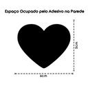 Ver imagem 6 de Adesivo Parede Infantil Quarto Sala Coração 5x6cm Preta