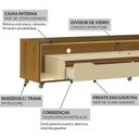 Ver imagem 7 de Painel Ripado com LED London 222cm e Rack Loop com Rodízios TV 70 Polegadas