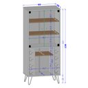 Ver imagem 4 de Cristaleira com Porta Garrafas 2 Portas Scala Móveis Bechara