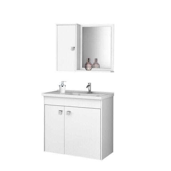 Gabinete para Banheiro com Cuba e Espelheira Munique Móveis Bechara - 2