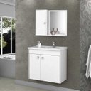 Ver imagem 1 de Gabinete para Banheiro com Cuba e Espelheira Munique Móveis Bechara