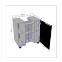 Ver imagem 3 de Gabinete Armário de Coluna Banheiro 1 Porta Prateleira Organizadora Pequin Branco