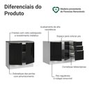 Ver imagem 4 de Armário de Cozinha Compacta 200 Cm Branco/preto Lux Madesa 06