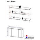 Ver imagem 5 de Aparador Buffet 4 portas Veneza Multimóveis Grafite