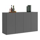 Ver imagem 3 de Aparador Buffet 4 portas Veneza Multimóveis Grafite